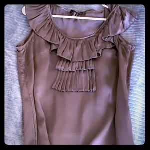 Satin work blouse  silver